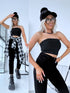 BLACK crop top "BETTY 004"